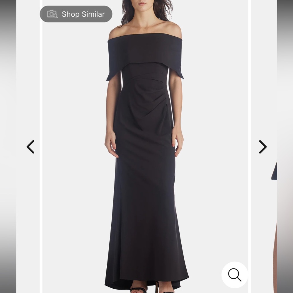 Vince Camuto Off-the-Shoulder Crepe Gown